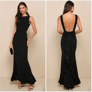 Lulu’s Elegant Black Evening Gown